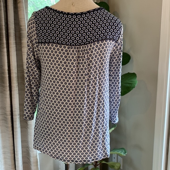 Boden size 8 blue and white top with star pattern. - Picture 3 of 5